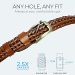 CHAOREN Braided Belt for Men - Mens Belt Leather 1 3/8" for Casual Jeans - Hand Woven Make Your Gift Awesome - Image 2
